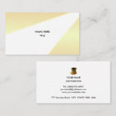 Elegant Golden Shades & White Visitekaartje (Voorkant / Achterkant)