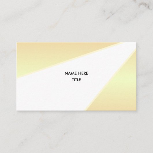 Elegant Golden Shades & White Visitekaartje (Voorkant)