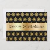 Elegant Golden Snowflakes Flat Holiday Kaart (Voorkant)