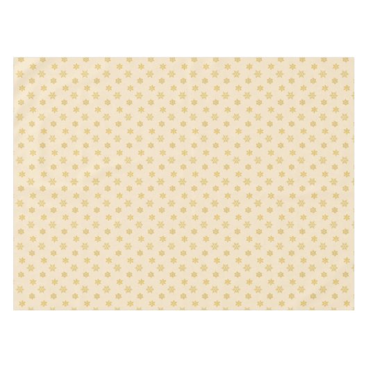 Elegant Golden Snowflakes op Light Champagne Beige Tafelkleed (Voorkant (Horizontaal))