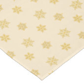 Elegant Golden Snowflakes op Light Champagne Beige Tafelkleed (Gekanteld)