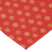 Elegant Golden Snowflakes op rood Tafelkleed (Gekanteld)