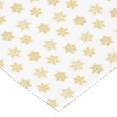 Elegant Golden Snowflakes op wit Tafelkleed (Gekanteld)