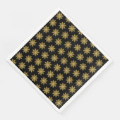 Elegant Golden Snowflakes Paper Napkin Servet (Hoek)