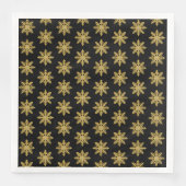 Elegant Golden Snowflakes Paper Napkin Servet (Voorkant)