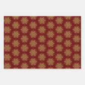 Elegant Golden Sparking Snowflakes Inpakpapier Vel (Voorkant 2)