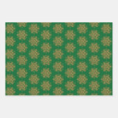 Elegant Golden Sparking Snowflakes Inpakpapier Vel (Voorkant)