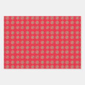 Elegant Golden Sparking Snowflakes Inpakpapier Vel (Voorkant 2)