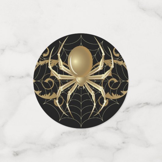Elegant Golden Spiders Confetti (Kleine voorkant)