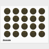 Elegant Golden Spiral Vines Classy Wedding Sticker (Vel)
