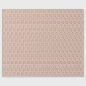 Elegant Golden Stars Kerstroze Rose Gold Cadeaupapier (Vlak)
