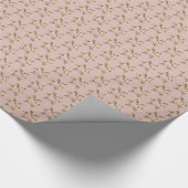 Elegant Golden Stars Kerstroze Rose Gold Cadeaupapier (Hoek)