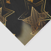 Elegant Golden Stars Merry Kerstmis Tissuepapier (Detail)