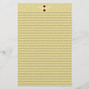 Elegant Golden Stationery met optionele lijnen Briefpapier