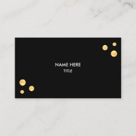 Elegant Golden Stippen op zwart Visitekaartje