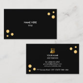 Elegant Golden Stippen op zwart Visitekaartje (Voorkant / Achterkant)