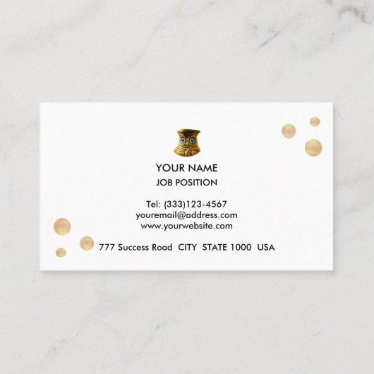 Elegant Golden Stippen Visitekaartje (Achterkant)