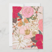 Elegant Golden Strokes Colorful Winter Floral Kaart (Achterkant)