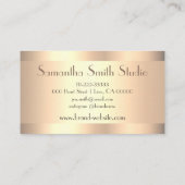 Elegant Golden Style met Glitter Stars Chic Nails Visitekaartje (Achterkant)