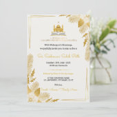 Elegant Golden Sukhmani Sahib Path Invitation Kaart (Staand voorkant)