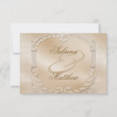 Elegant Golden Swans Formal Reception Card Kaart (Voorkant)