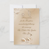 Elegant Golden Swans Formal Reception Card Kaart (Achterkant)