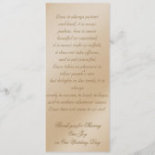 Elegant Golden Swans Formal Wedding Programme Pray Programmakaart (Achterkant)