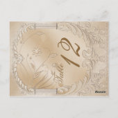 Elegant Golden Swans Formele tabel Nummer Briefkaart (Achterkant)