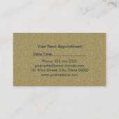 Elegant Golden Swirl Peacock Feathers Appointment Afsprakenkaartje (Achterkant)