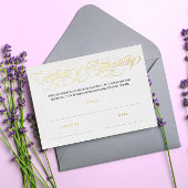 Elegant Golden Swirls Certificate of Authenticity Folie Uitnodiging