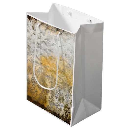 Elegant golden textured design for all projects medium cadeauzakje (Voorkant Gekanteld)