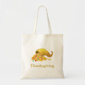 Elegant Golden Thanksgiving Cornucopy Tote Bag (Voorkant)