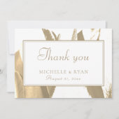 Elegant Golden Tulip Floral Weddenschap Hartelijk Bedankkaart (Voorkant)