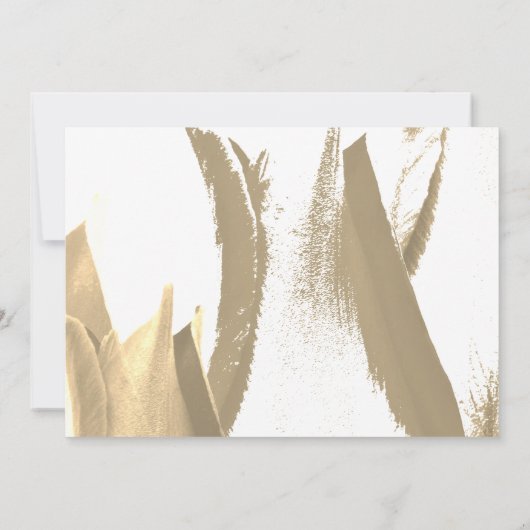 Elegant Golden Tulip Floral Weddenschap Hartelijk  Bedankkaart (Achterkant)