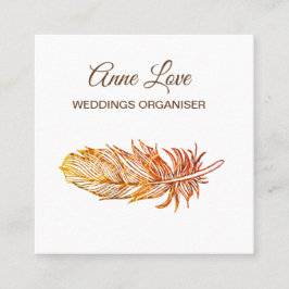 Elegant Golden vether Square Visitekaartje