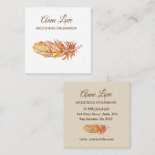 Elegant Golden vether Square Visitekaartje (Voorkant / Achterkant)