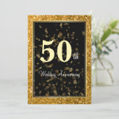 Elegant Golden Wedding 50e Jubileum Kaart (Staand voorkant)