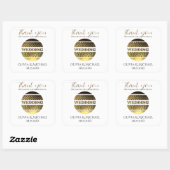 Elegant Golden Wedding dank u Sticker (Vel)