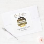 Elegant Golden Wedding dank u Sticker (Envelop)