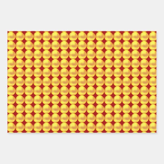 Elegant Golden Wrapping Paper Flat Sheet Set van 3 (Voorkant 2)