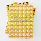 Elegant Golden Wrapping Paper Flat Sheet Set van 3 (In situ)