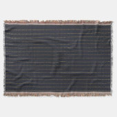 Elegant Golden Yellow Dashed Stripes Bluish Grey Deken (Voorkant)