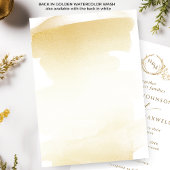 Elegant Golden Yellow Monogram Weddenschap Kaart