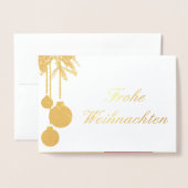 Elegant Goldene Weihnachten Gold Folienkarte Folie Kaarten (Voorkant met envelop)