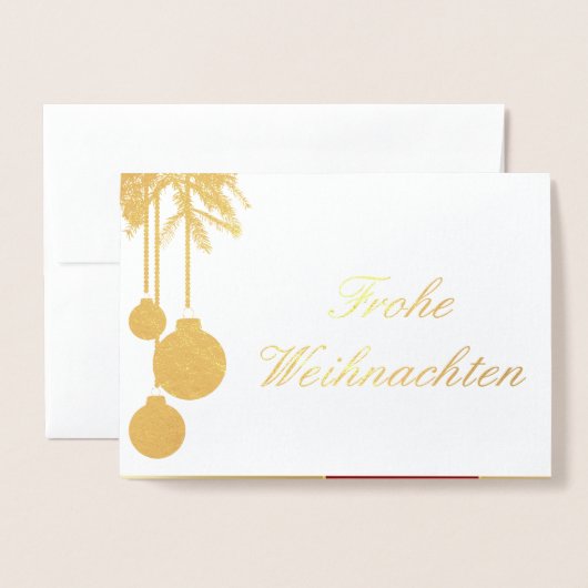 Elegant Goldene Weihnachten Gold Folienkarte Folie Kaarten (Voorkant met envelop)
