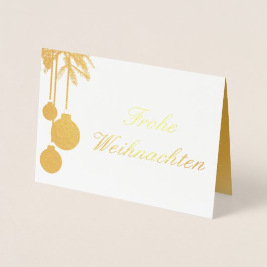 Elegant Goldene Weihnachten Gold Folienkarte Folie Kaarten (Voorkant)