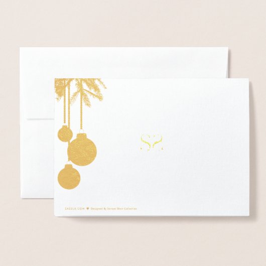 Elegant Goldene Weihnachten Gold Folienkarte Folie Kaarten (Met envelop)