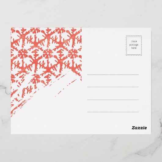 Elegant Goldfoil Festive Ornaments Christmas Folie Uitnodiging Briefkaart (Achterkant)