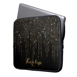 Elegant Golding Glitter, gepersonaliseerd Laptop Sleeve