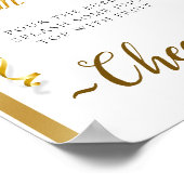 Elegant Goldish Baby shower Mimosa Bar Sign Poster (Hoek)